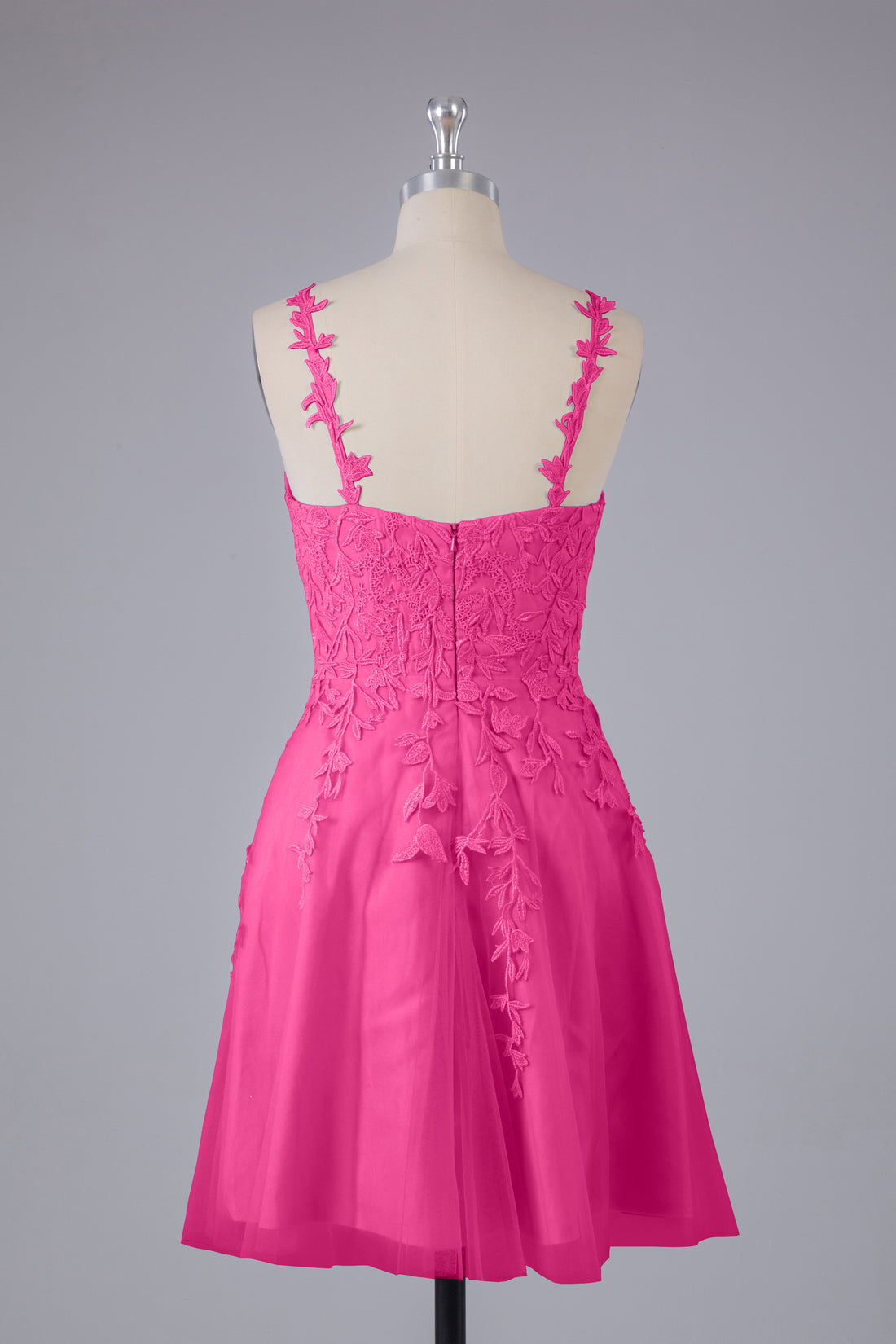 Elegant Spaghetti Straps V Neck Chiffon Floor Length Bridesmaid Dresses main image 1