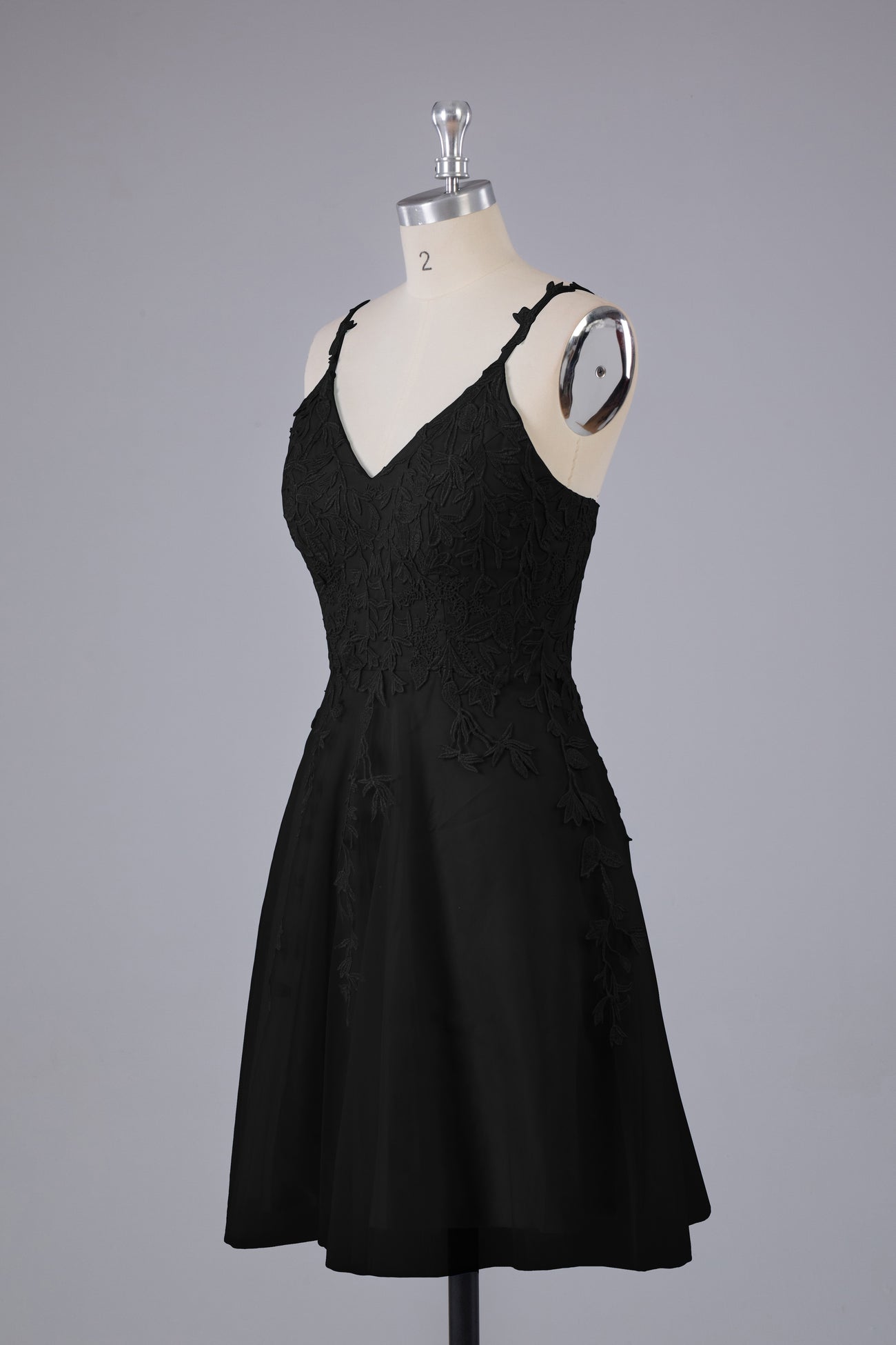 V-neck Spaghetti Straps Elegant Bridesmaid Dress Gold Plus Size main image 1