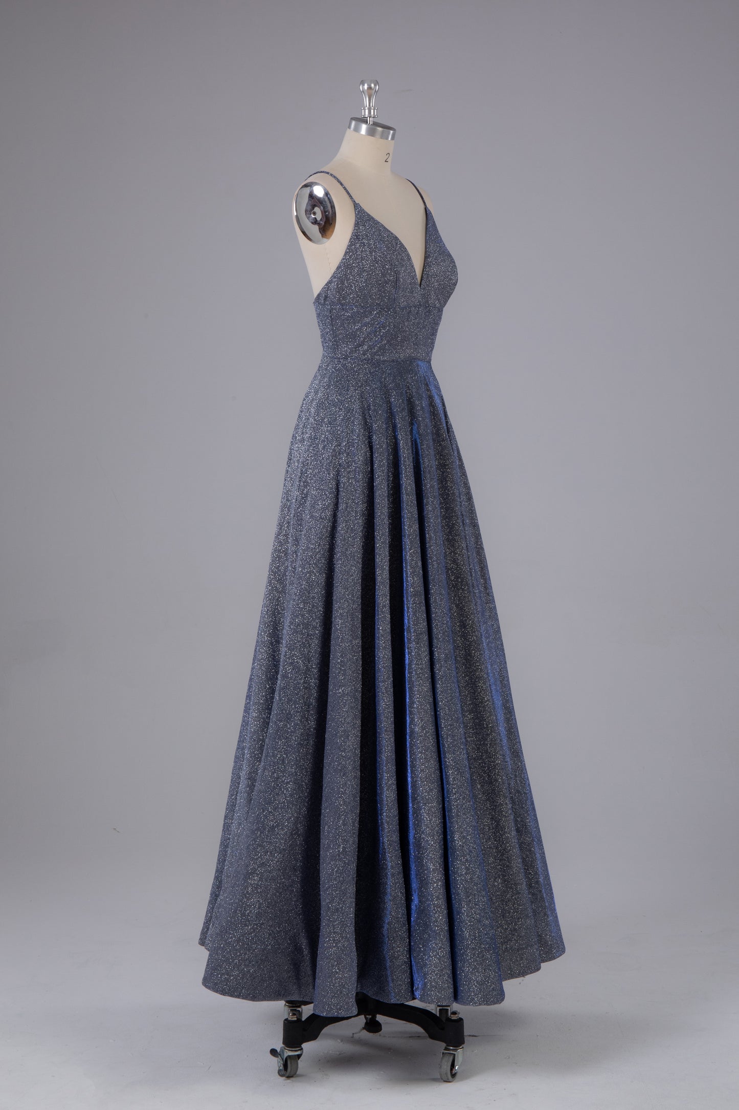 Classic A-Line Halter Neck Sleeveless Backless Floor-Length Prom Dress