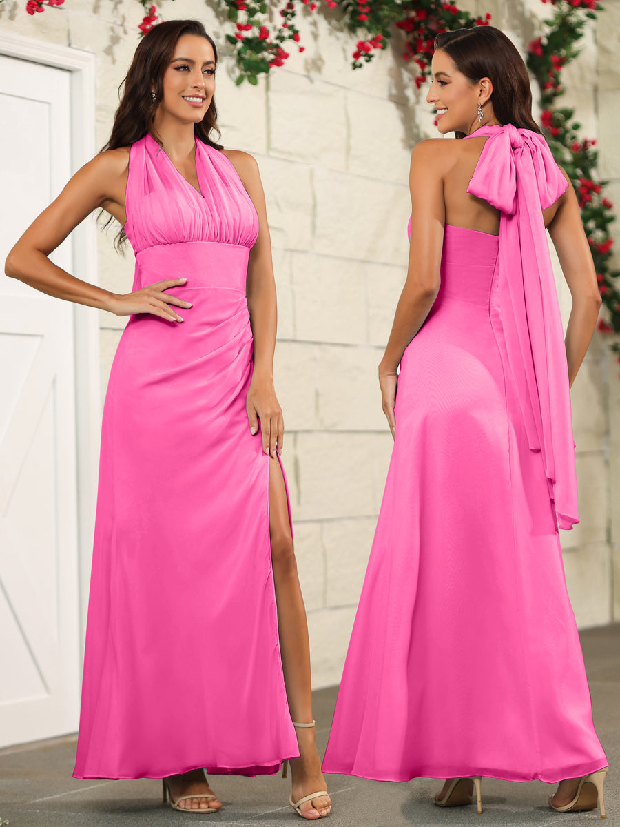 Refined Fall Chiffon Boho Off The Shoulder Long Summer Bridesmaid Dresses