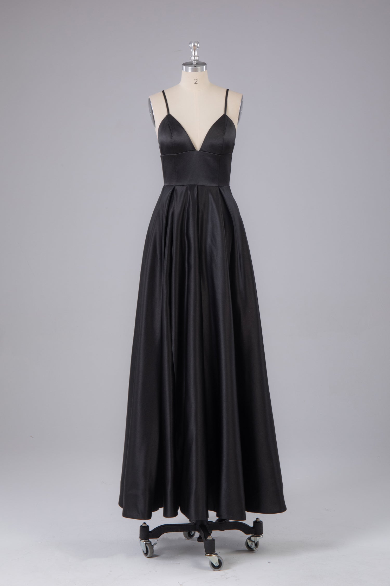 Gorgeous A Line Strapless Satin Sequin Long Prom Dress, Evening Dress C6879 main image 0