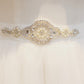 Gorgeous Wedding Sash Belt with Pearls and Rhinestones