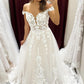 Sleeveless U Back Ivory Lace Tulle Sweep Train Sheath Wedding Dress main image 0