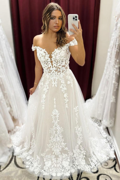 Modern Spaghetti Straps Wedding Dress A-Line New 2025 Civil Bride Bride A-Line Tulle Sweep Train Vestidos De Novia
