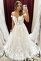 Sleeveless U Back Ivory Lace Tulle Sweep Train Sheath Wedding Dress