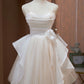 Cute Spaghetti Straps A Line Beading Tulle Short Homecoming Dresses