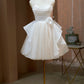 Cute Spaghetti Straps A Line Beading Tulle Short Homecoming Dresses