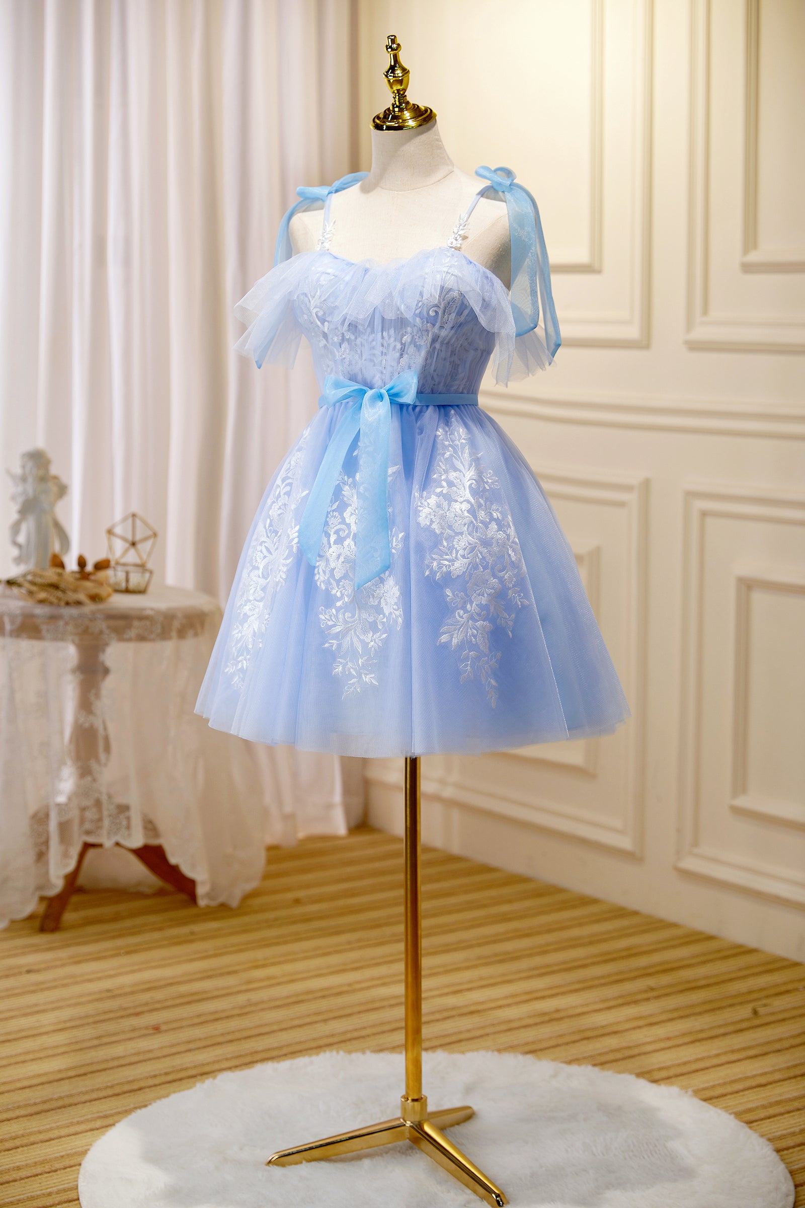Sky Blue Homecoming Dresses Short Party Gowns main image 1