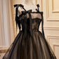 Cute Black Sleeveless A Line Tulle Short Homecoming Dresses
