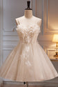 Shiny Spaghetti Straps Sleeveless A-Line Sequins Tulle Ankle-Length Prom Dress