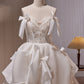 Ivory Spaghetti Straps Beading Lace Short Homecoming Dresses