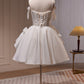 Ivory Spaghetti Straps Beading Lace Short Homecoming Dresses