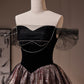 Fashion Black Off The Shoulder Beading A Line Tulle Long Prom Dresses
