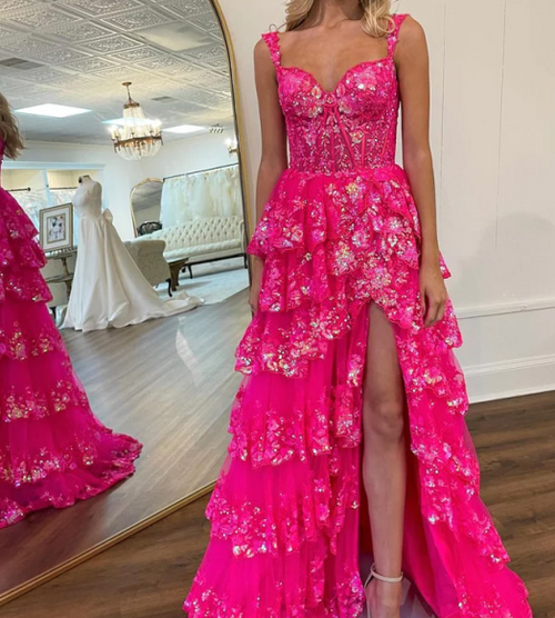 Off-Shoulder Pleated Sparkly Sheath Prom Dress