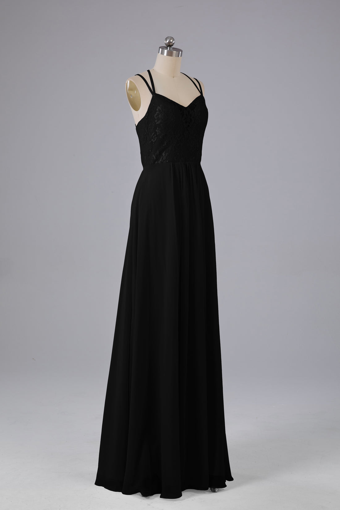 Charming Spaghetti Straps Open Back Long Bridesmaid Dresses, BD0567