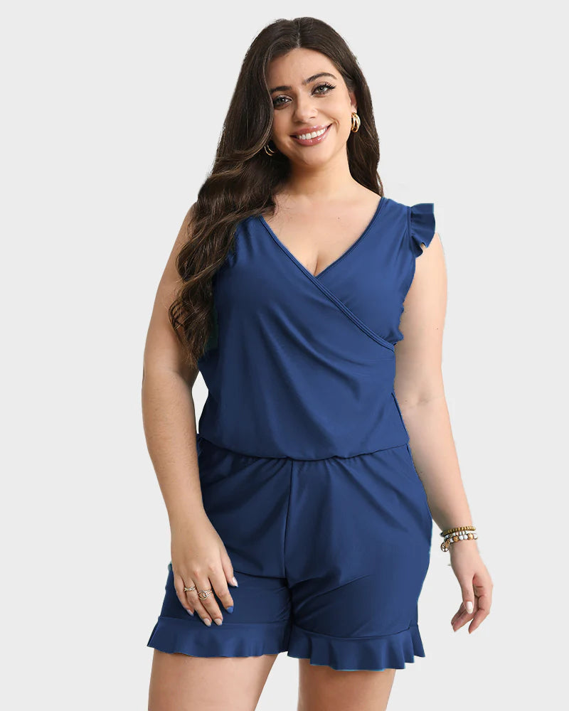 OmbreSwim - Built-In Bra Swim Romper Three Piece Set