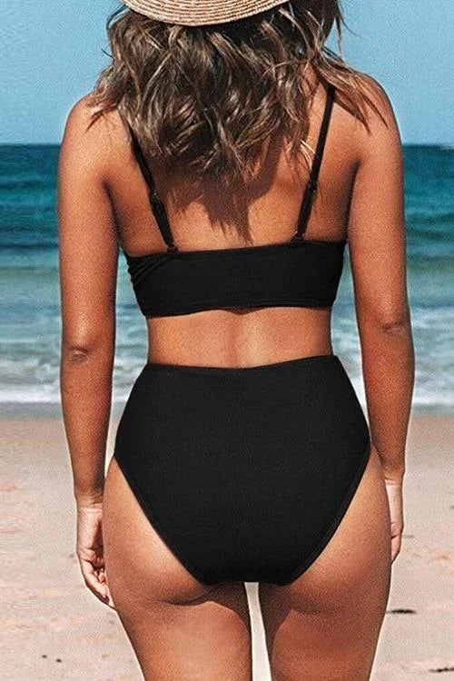 OmbreSwim - V-Neck High Waist Bikini