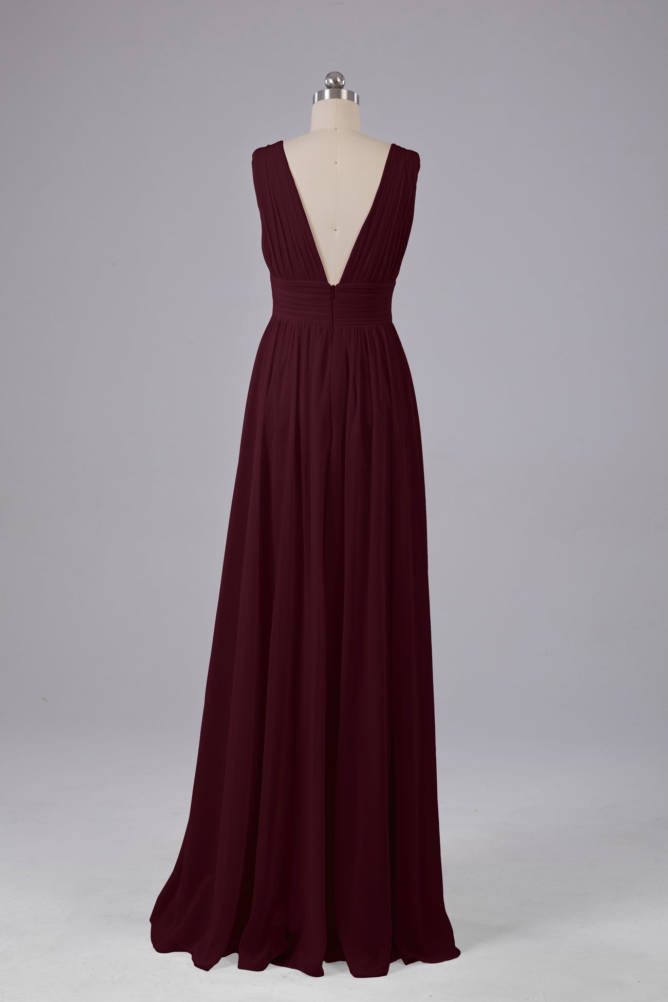 Long Chiffon V-neck Split Bridesmaid Dresses main image 0