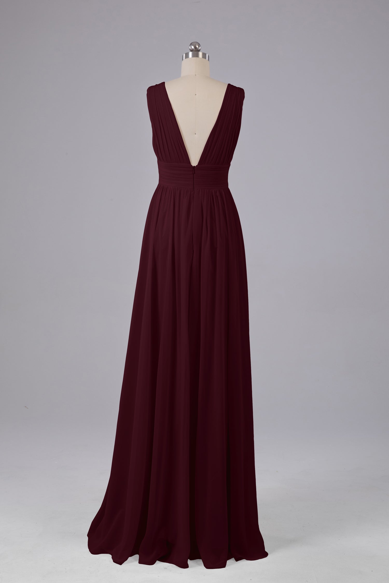 Split V Neck Bridesmaid Dress Long Maxi Evening main image 1