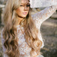 Ivory Two Piece Long Sleeves A Line Tulle Homecoming Dresses
