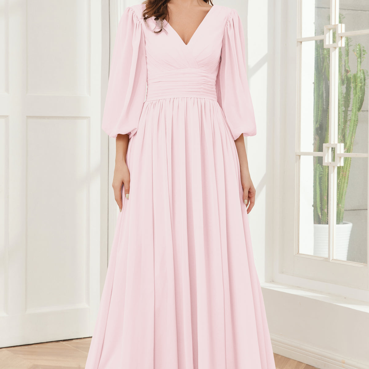 Long Sleeves Bridesmaid Dresses with Slit Long Sleeves Bridesmaid Dresses with Slit
