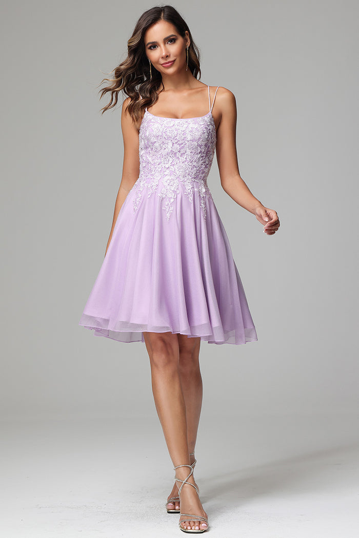 Lovely Spaghetti Straps Short Homecoming Dress,Party Dress Y1911