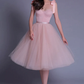 Pink Lovely Sweetheart Short Prom Dress Wedding Guest Dress