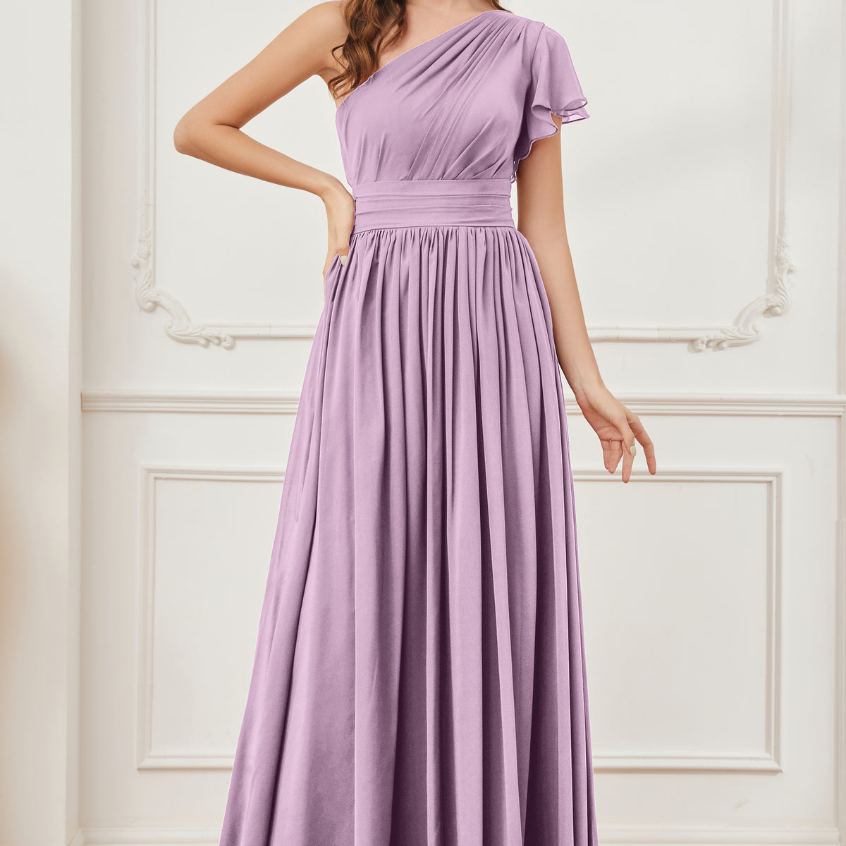 One Shoulder Chiffon Long Bridesmaid Dresses One Shoulder Chiffon Long Bridesmaid Dresses