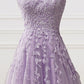Pretty Long Prom Dresses Lace Appliques Princess Dresses