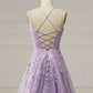 Pretty Long Prom Dresses Lace Appliques Princess Dresses