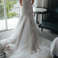 Romantic Court Train Off the Shoulder Appliques Beading Mermaid Lace Appliques