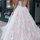 Pretty Long Prom Dresses Lace Appliques Princess Dresses