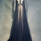 Luxury Long Sleeves V-neck Long Prom Dresses Overskirt Mother Formal Dresses