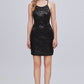 Black Sequins Spaghetti Strap Lace Up Short Homecoming Dresses