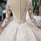 Gorgeous Long Sleeves Ball Gown Wedding Dresses With Beading Appliques