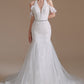 Gorgeous Mermaid Lace Off The Shoulder Tulle Wedding Dresses