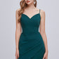 Chic V Neck Spaghetti Strap Lace Up Short Homecoming Dresses