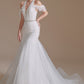 Gorgeous Mermaid Lace Off The Shoulder Tulle Wedding Dresses