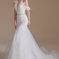 Gorgeous Mermaid Lace Off The Shoulder Tulle Wedding Dresses