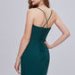 Chic V Neck Spaghetti Strap Lace Up Short Homecoming Dresses