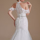 Gorgeous Mermaid Lace Off The Shoulder Tulle Wedding Dresses