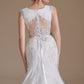 Mermaid Appliques Tulle Chapel Train Wedding Dresses With Belt