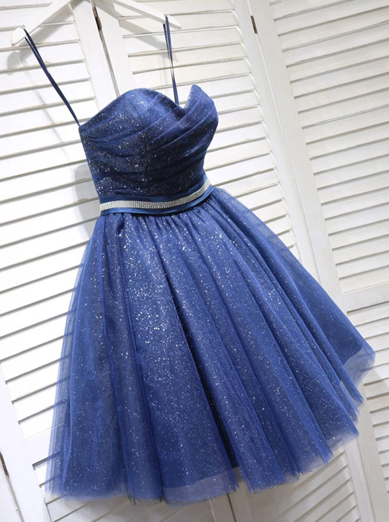 Short Light Blue Babydoll Party Dress - PromGirl