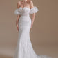 New Arrival Sweetheart Off the Shoulder Lace Long Beach Wedding Dresses