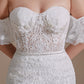 New Arrival Sweetheart Off the Shoulder Lace Long Beach Wedding Dresses