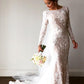 Delicate Mermaid Lace Appliques Long Sleeves Wedding Dresses