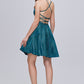 Shinning Spaghetti Strap A Line Backless Lace Up Homecoming Dresses