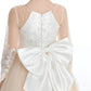 Floor Length Champagne Tulle Flower Girl Dresses With Pearls