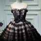 Black Lace Up Ball Gown Tulle Homecoming Dresses