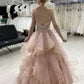Pink Sleeveless A Line Tulle Lace Sweet 16 Dresses Prom Dresses